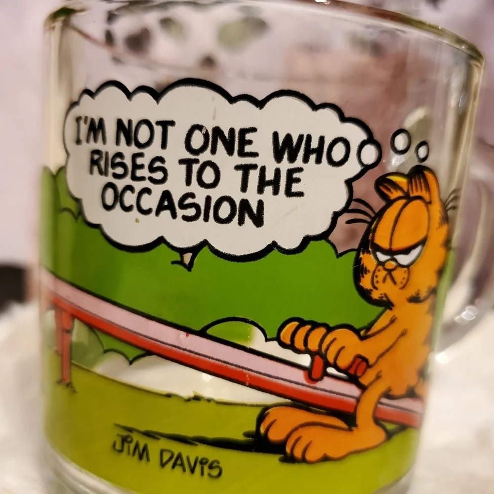 VINTAGE Garfield McDonalds Glass Mugs by Jim Davis - Picture 3 of 9